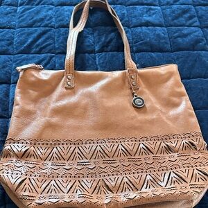 The Sak Tan and Black Patterned Tote